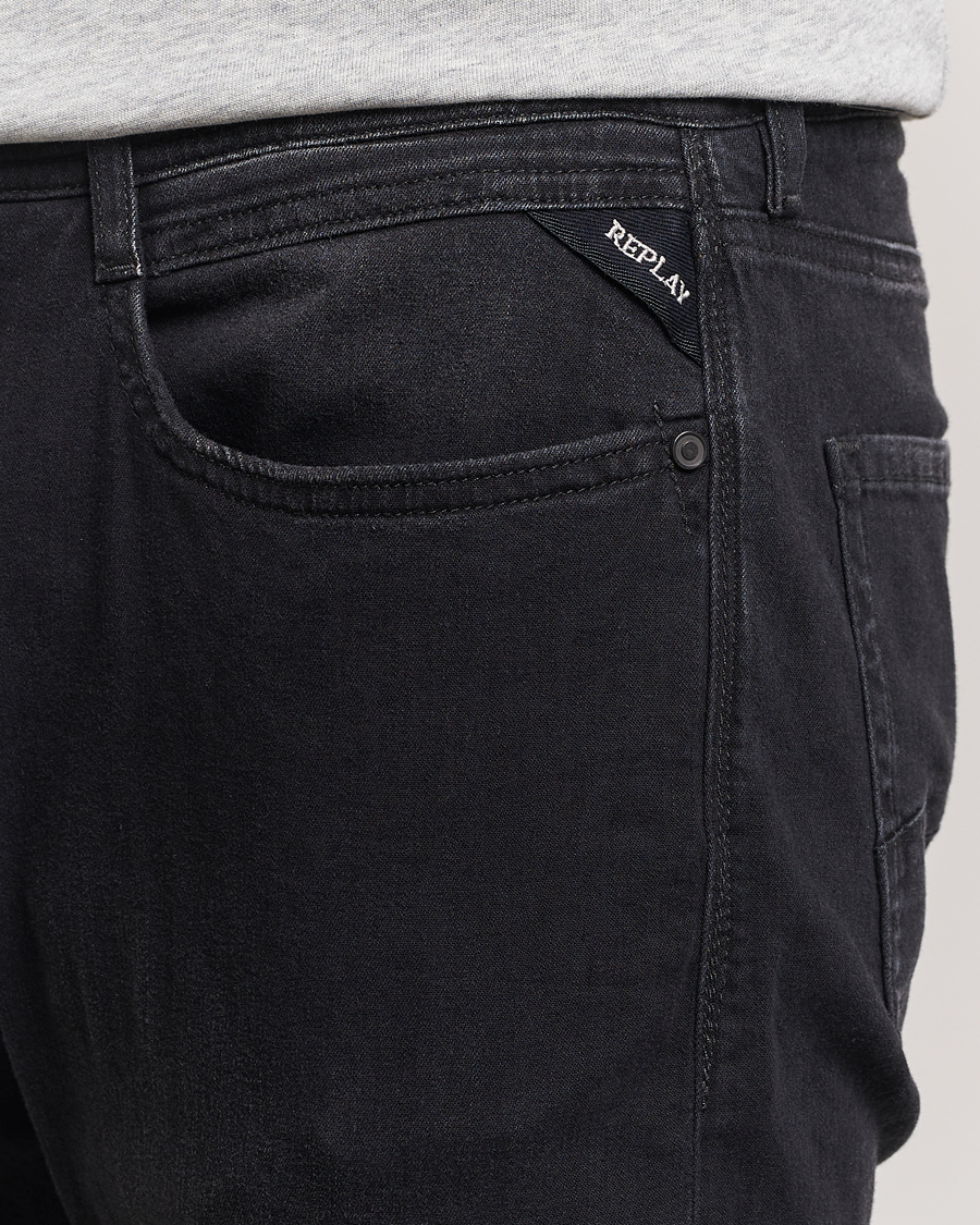 Herre | Jeans | Replay | Rocco Tapered Stretch Jeans Washed Black
