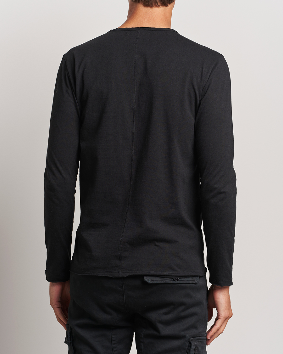 Herre | T-Shirts | Replay | Crew Neck Long Sleeve T-Shirt Black