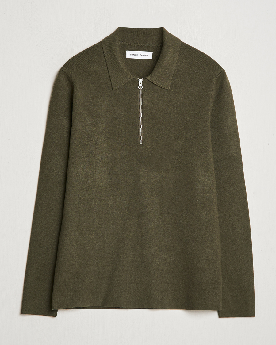 Herre | Gensere | Samsøe Samsøe | Guna Half Zip Forest Night
