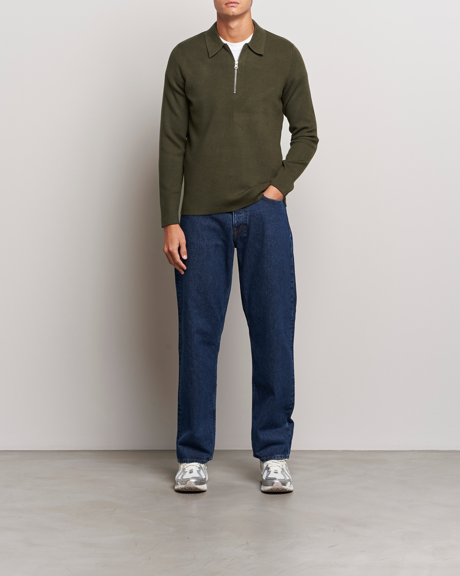 Herre | Gensere | Samsøe Samsøe | Guna Half Zip Forest Night