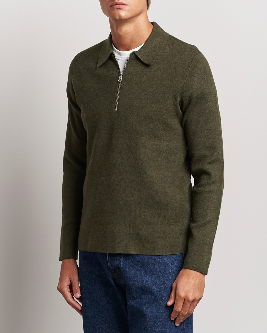 Herre | Gensere | Samsøe Samsøe | Guna Half Zip Forest Night