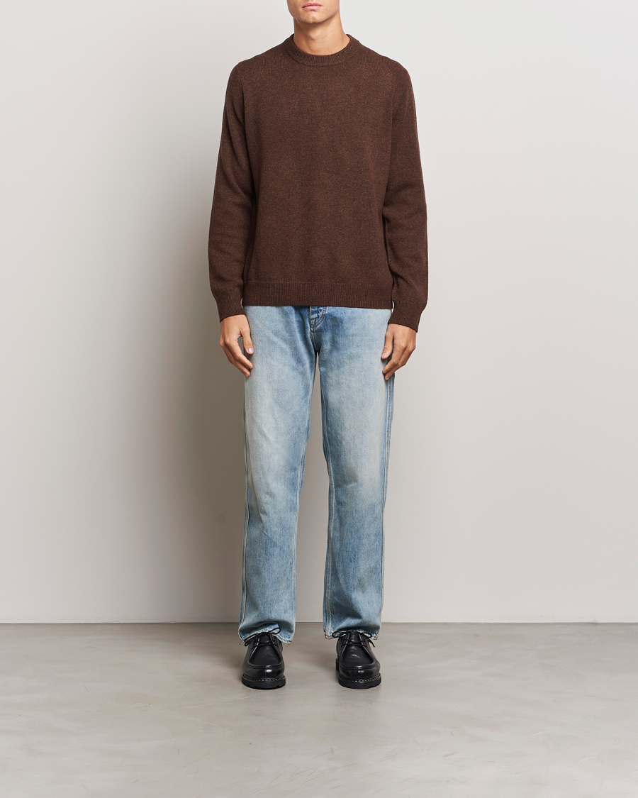Herre | Gensere | Samsøe Samsøe | Isak Knitted Crew Neck Chocolate Brown