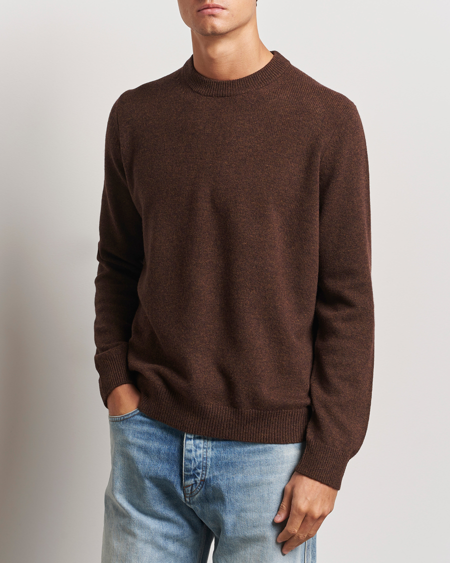 Herre | Gensere | Samsøe Samsøe | Isak Knitted Crew Neck Chocolate Brown