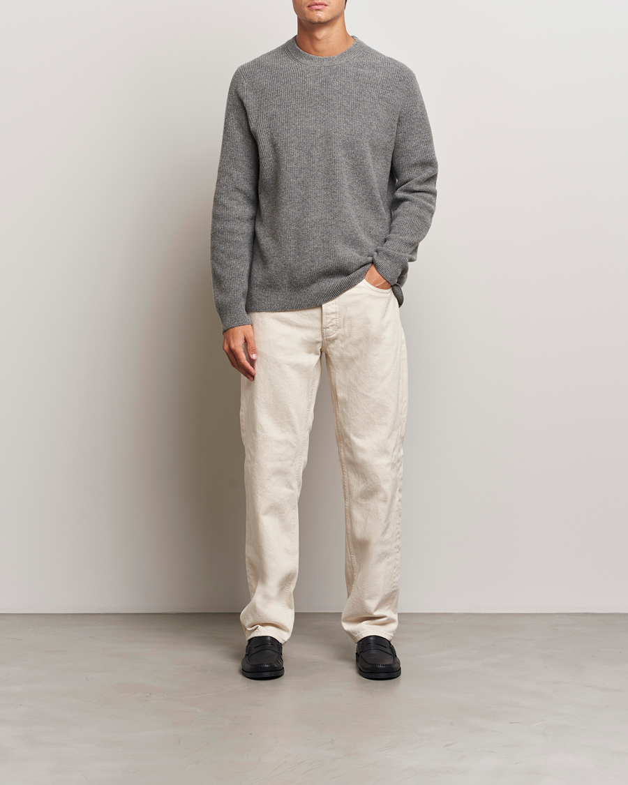 Herre | Gensere | Samsøe Samsøe | Isaks Knitted Crew Neck Dark Grey Melange