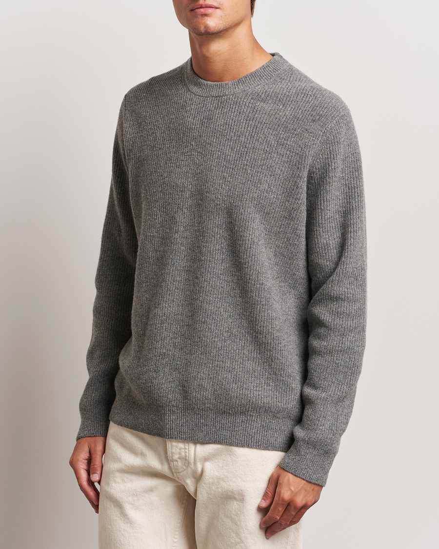 Herre | Gensere | Samsøe Samsøe | Isaks Knitted Crew Neck Dark Grey Melange