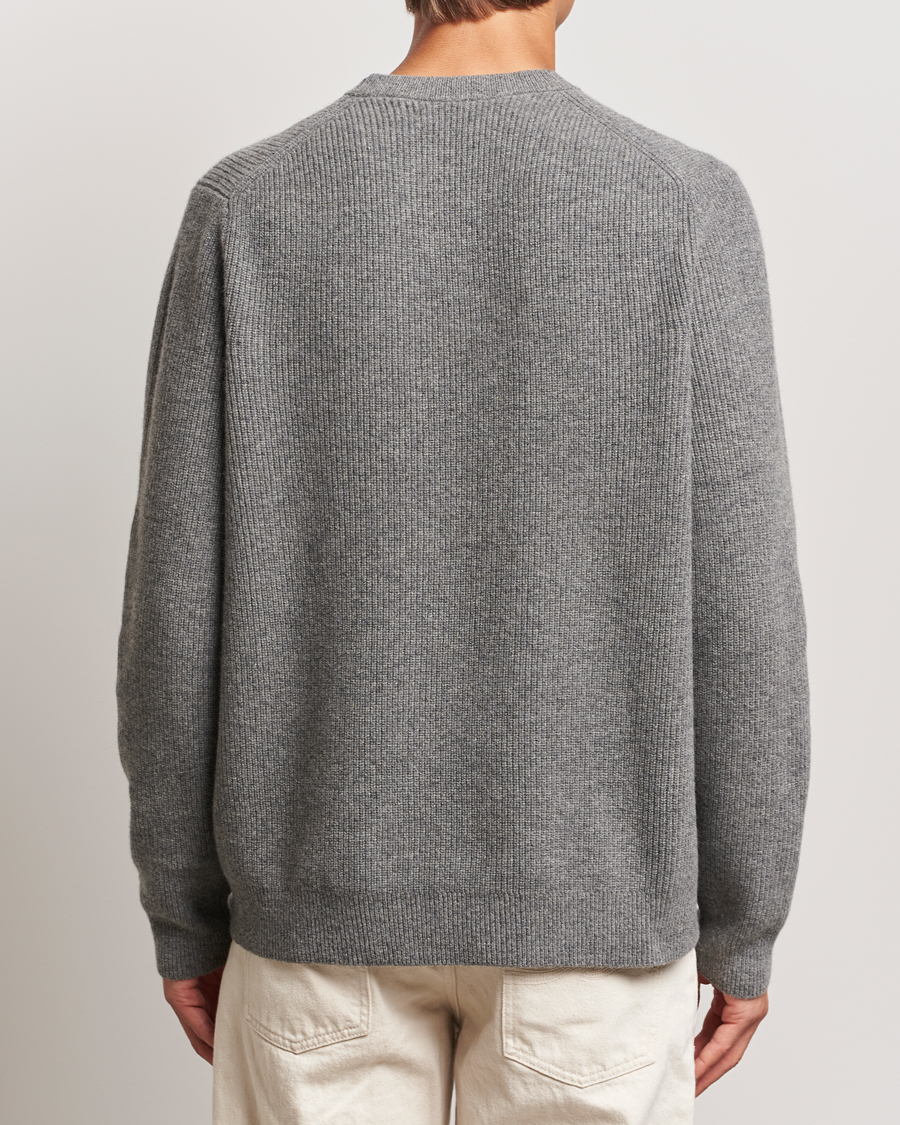 Herre | Gensere | Samsøe Samsøe | Isaks Knitted Crew Neck Dark Grey Melange