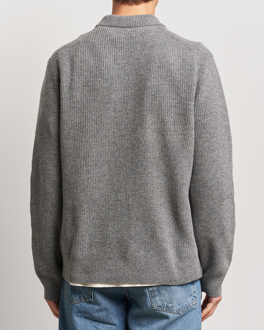 Herre | Gensere | Samsøe Samsøe | Saisaks Half Zip Polo Dark Grey Melange