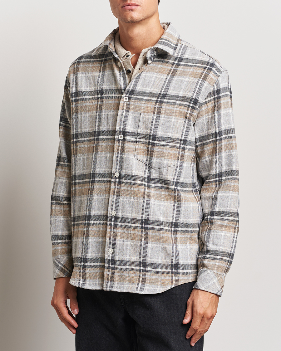 Herre | Skjorter | Samsøe Samsøe | Damon Checked Shirt Beige/Grey