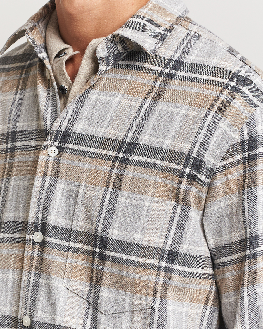 Herre | Skjorter | Samsøe Samsøe | Damon Checked Shirt Beige/Grey
