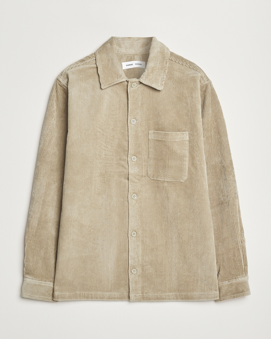 Herre | Skjorter | Samsøe Samsøe | Damon Corduroy Overshirt Abbey Stone