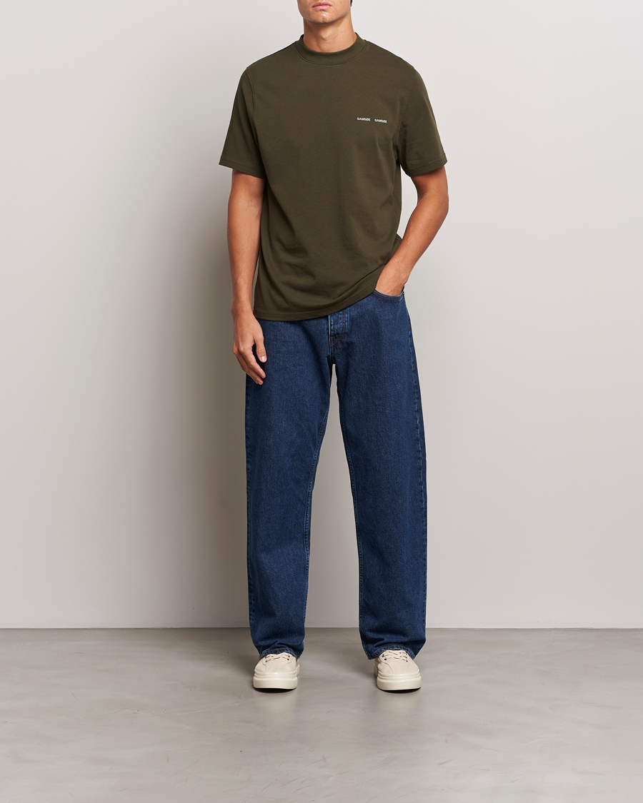 Herre | T-Shirts | Samsøe Samsøe | Norsbro Organic Cotton T-Shirt Forest Night