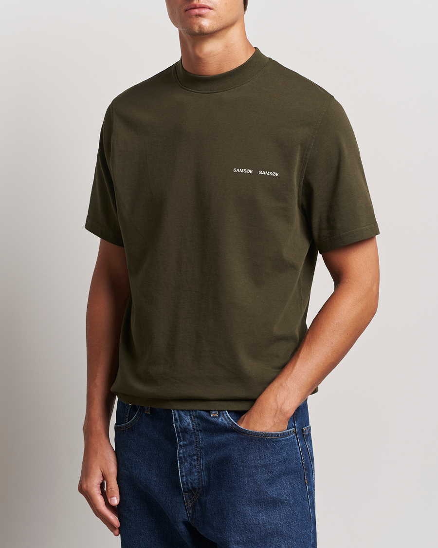 Herre | T-Shirts | Samsøe Samsøe | Norsbro Organic Cotton T-Shirt Forest Night