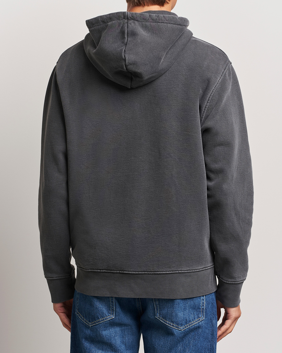 Herre | Gensere | Samsøe Samsøe | Pigment Dyed Full Zip Hoodie Black