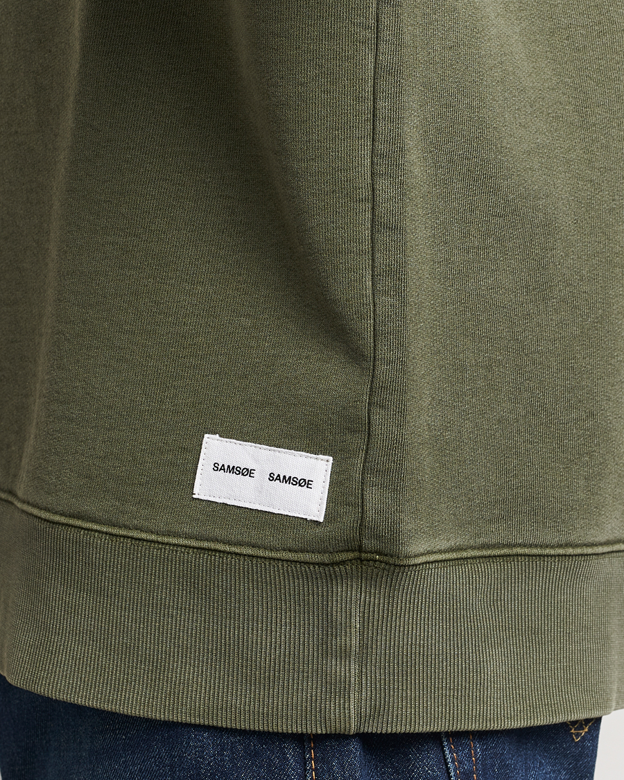 Herre | Gensere | Samsøe Samsøe | Pigment Dyed Crew Neck Sweatshirt Forest Night