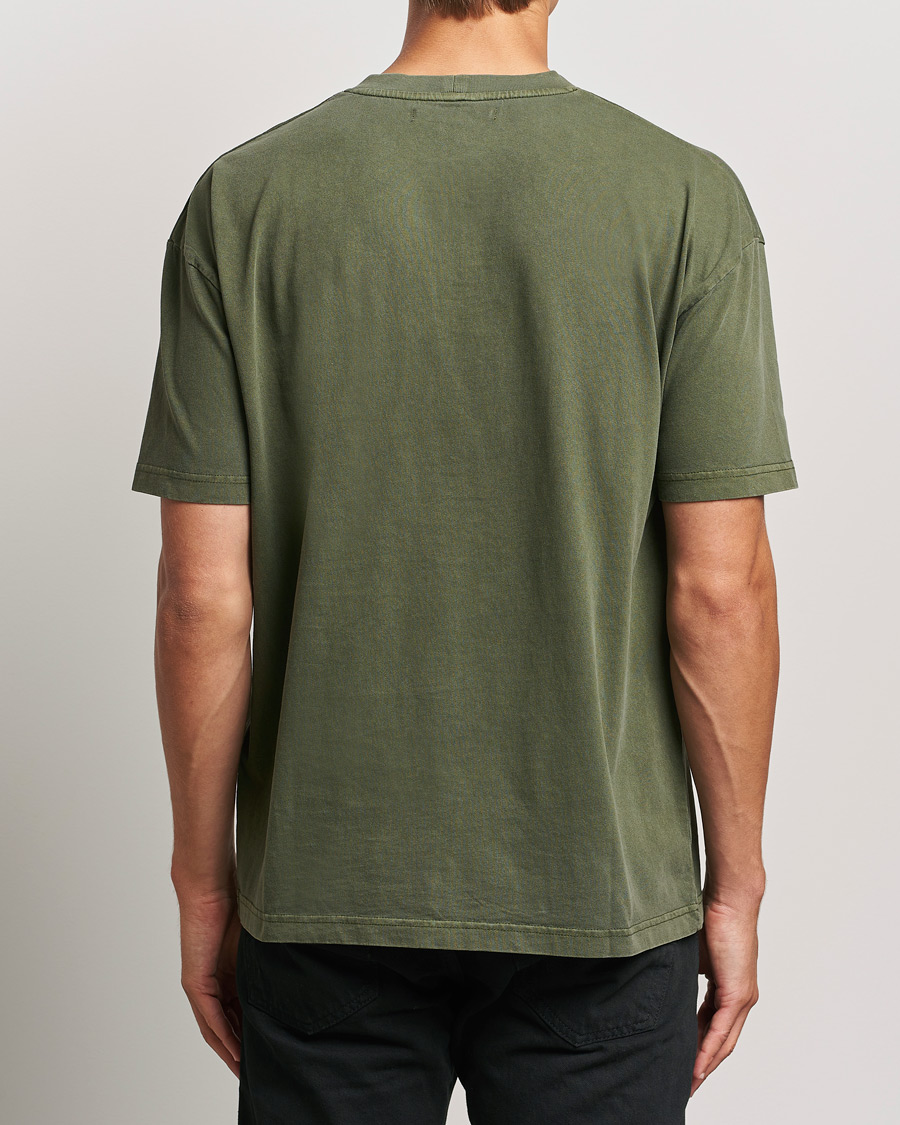 Herre | T-Shirts | Samsøe Samsøe | Pigment Dyed Crew Neck T-Shirt Forest Night