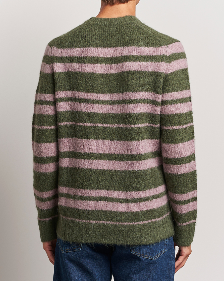 Herre | Gensere | Samsøe Samsøe | Arin Mohair Striped Sweater Green/Pink