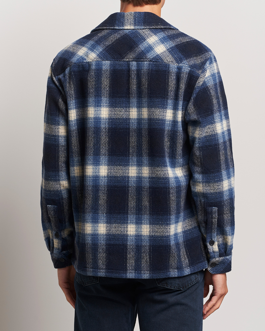 Herre | Skjorter | Samsøe Samsøe | Castor Checked Overshirt True Navy