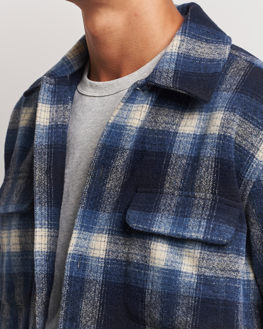 Herre | Skjorter | Samsøe Samsøe | Castor Checked Overshirt True Navy
