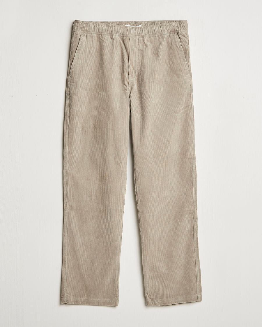 Herre | Bukser | Samsøe Samsøe | Jabari Corduroy Drawstring Trousers Abbey Stone