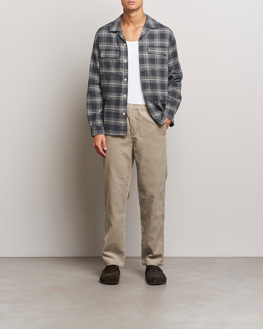Herre | Bukser | Samsøe Samsøe | Jabari Corduroy Drawstring Trousers Abbey Stone