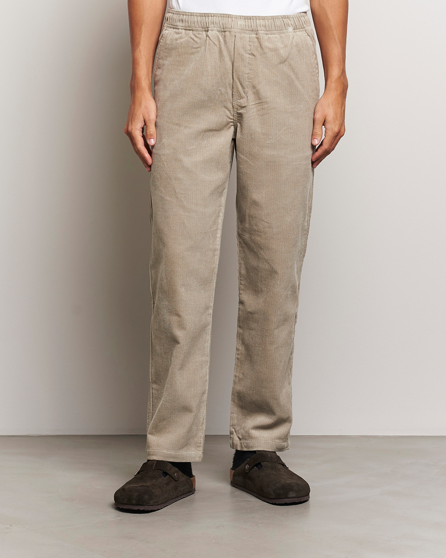 Herre | Bukser | Samsøe Samsøe | Jabari Corduroy Drawstring Trousers Abbey Stone
