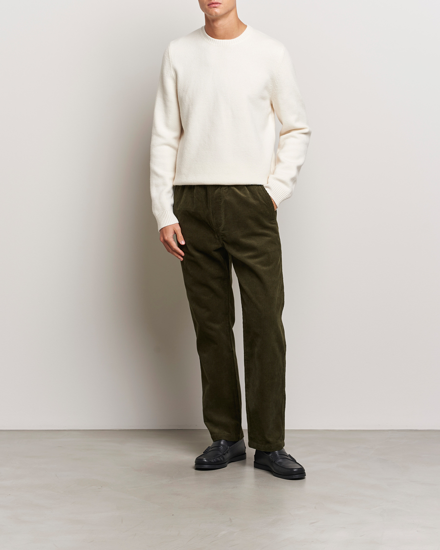 Herre | Bukser | Samsøe Samsøe | Jabari Corduroy Drawstring Trousers Forest Night