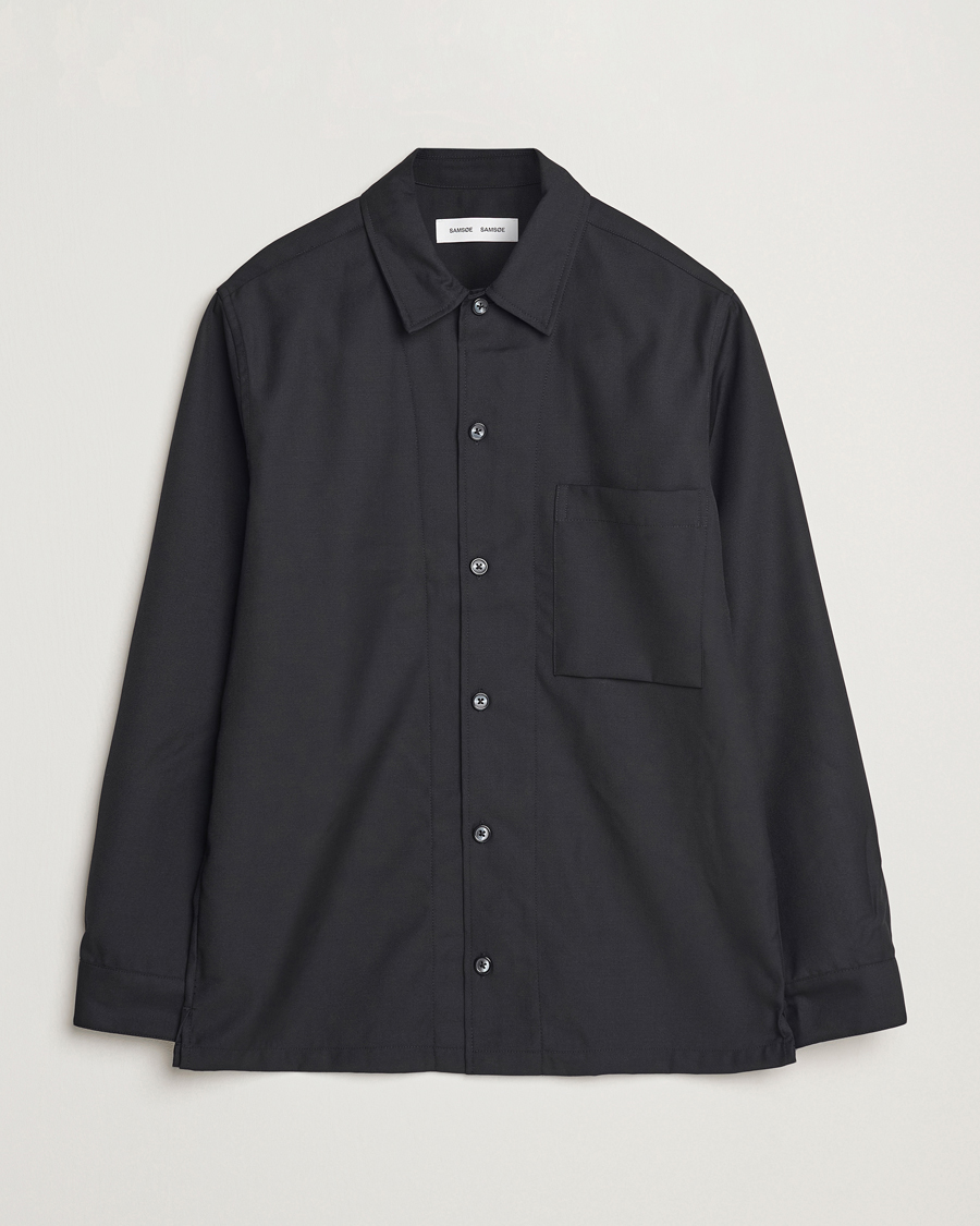 Herre | Skjorter | Samsøe Samsøe | Damon Wool Overshirt Black