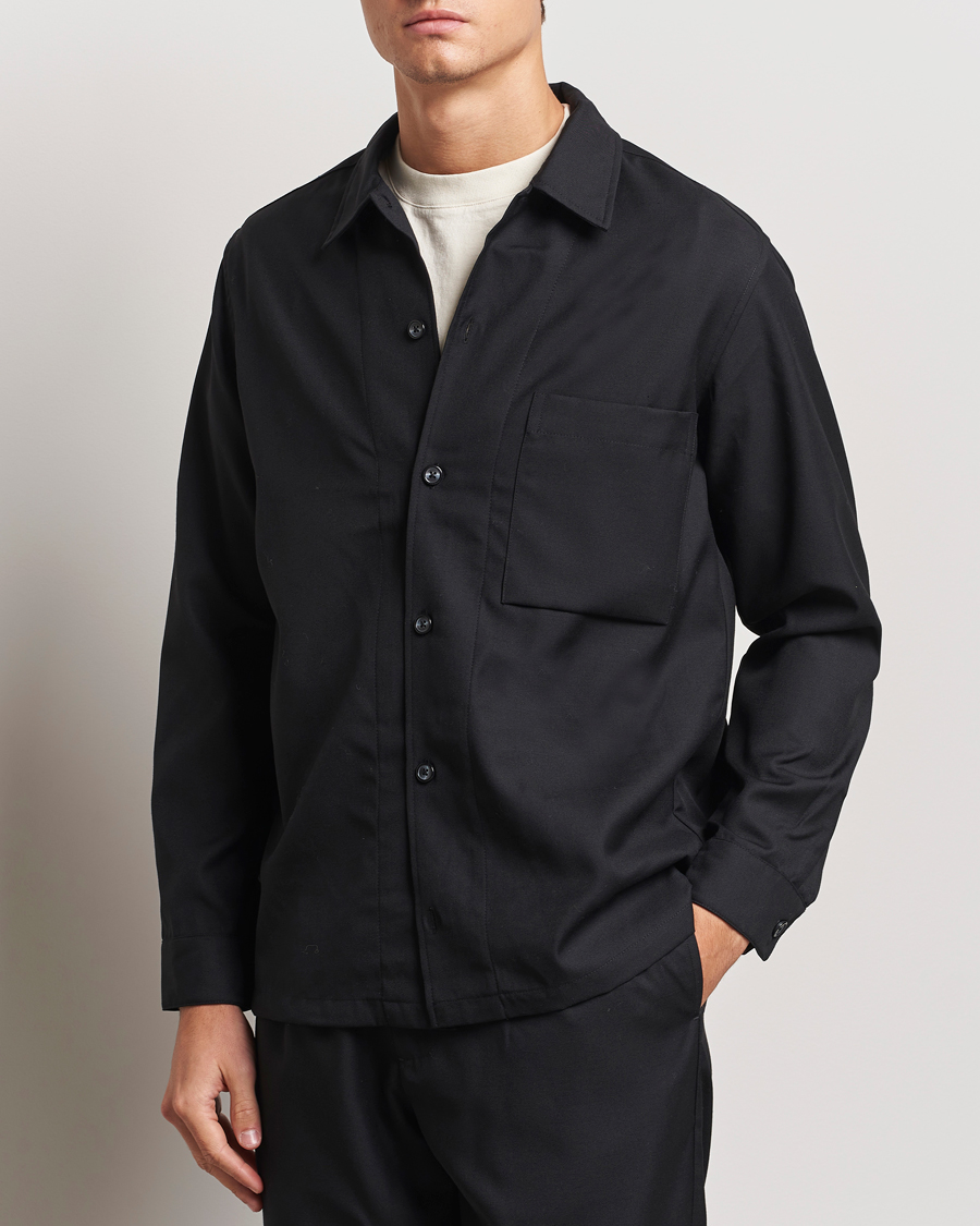 Herre | Skjorter | Samsøe Samsøe | Damon Wool Overshirt Black