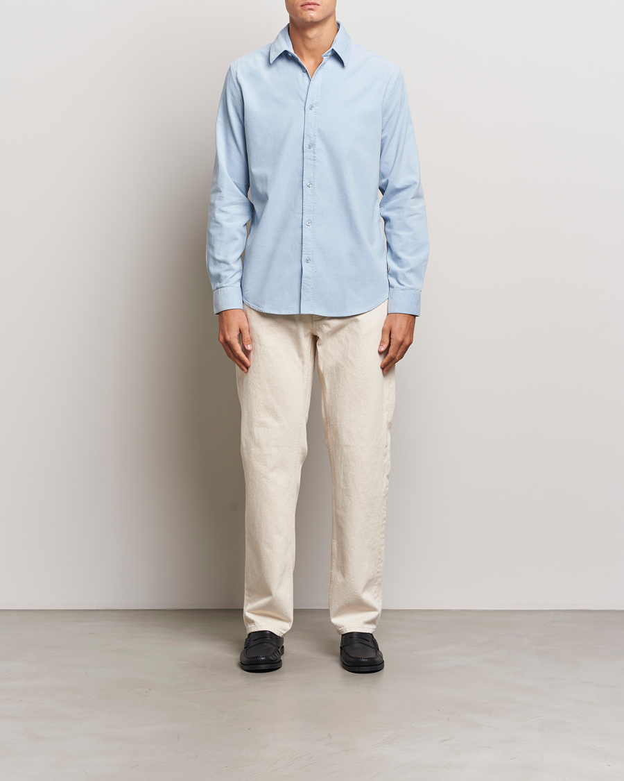 Herre | Skjorter | Samsøe Samsøe | Liam Baby Cord Shirt Subdued Blue
