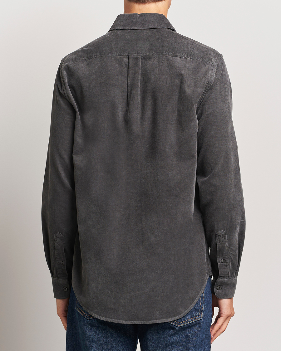 Herre | Skjorter | Samsøe Samsøe | Liam Baby Cord Shirt Volcanic Ash