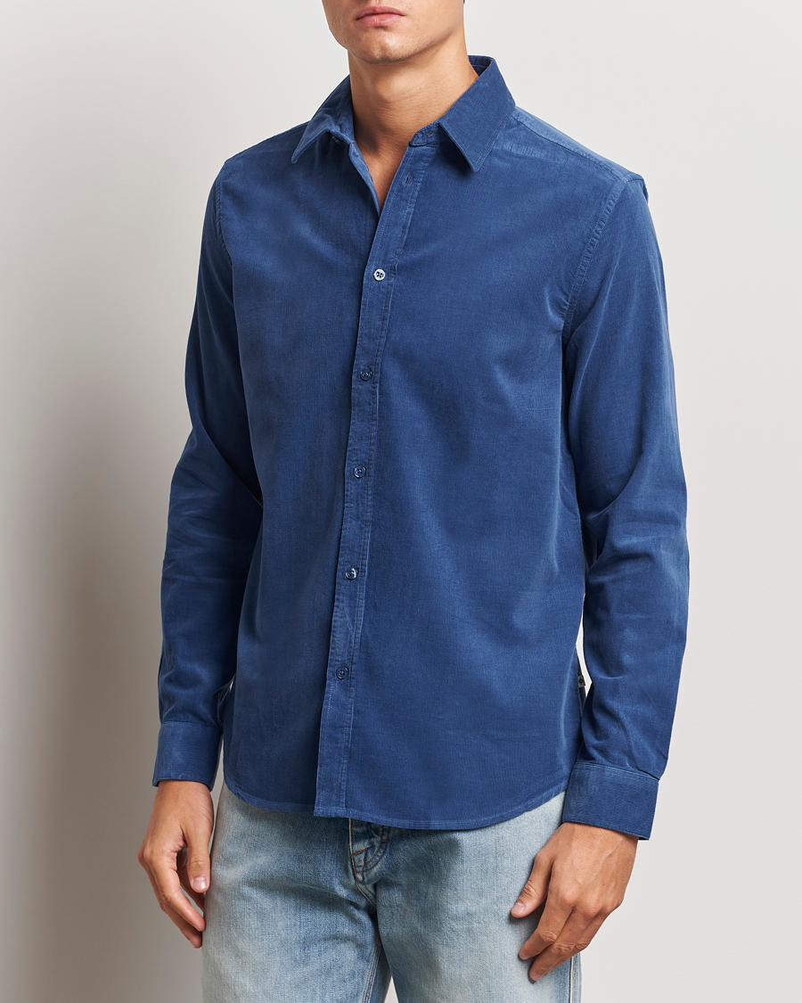 Herre | Skjorter | Samsøe Samsøe | Liam Baby Cord Shirt True Navy