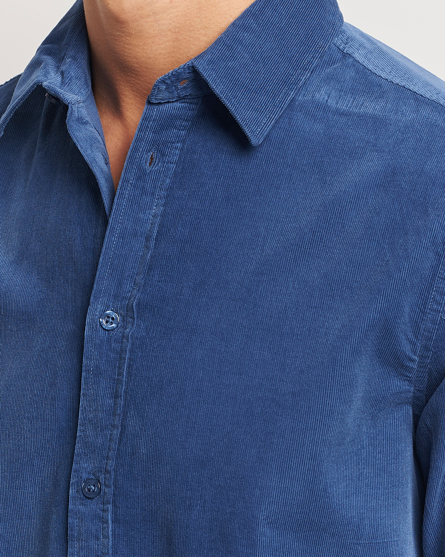 Herre | Skjorter | Samsøe Samsøe | Liam Baby Cord Shirt True Navy