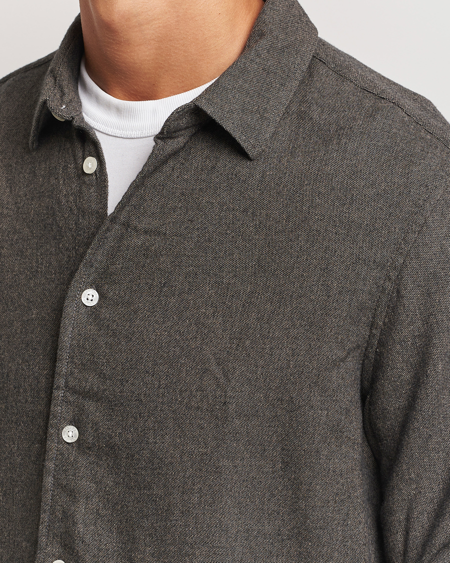 Herre | Skjorter | Samsøe Samsøe | Liam Brushed Flannel Shirt Major Brown Melange