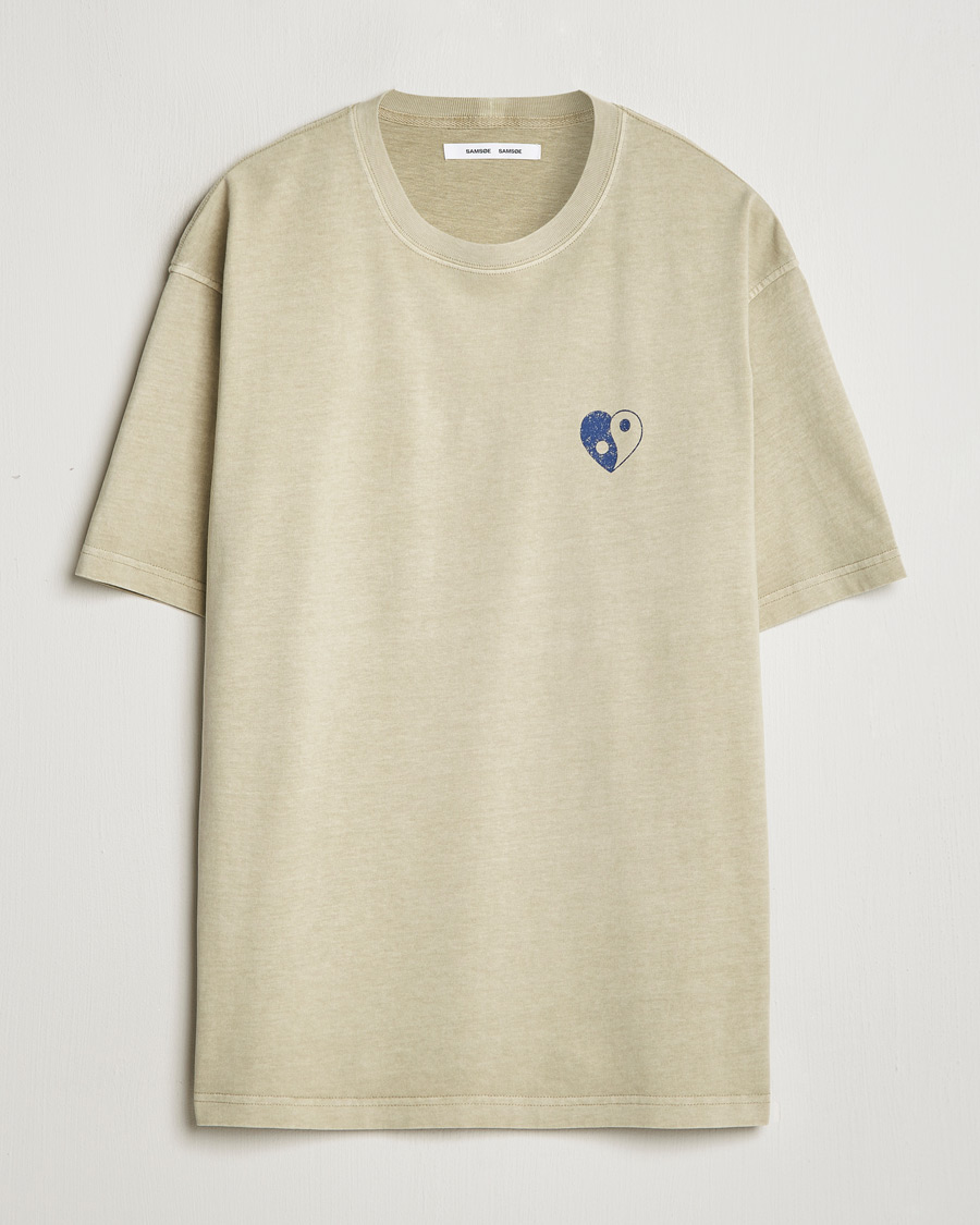 Herre | T-Shirts | Samsøe Samsøe | Poetry Printed T-Shirt Abbey Stone Balance