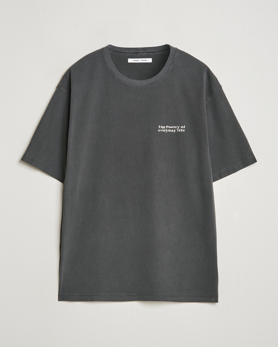Herre | T-Shirts | Samsøe Samsøe | Poetry Printed T-Shirt Black Zen