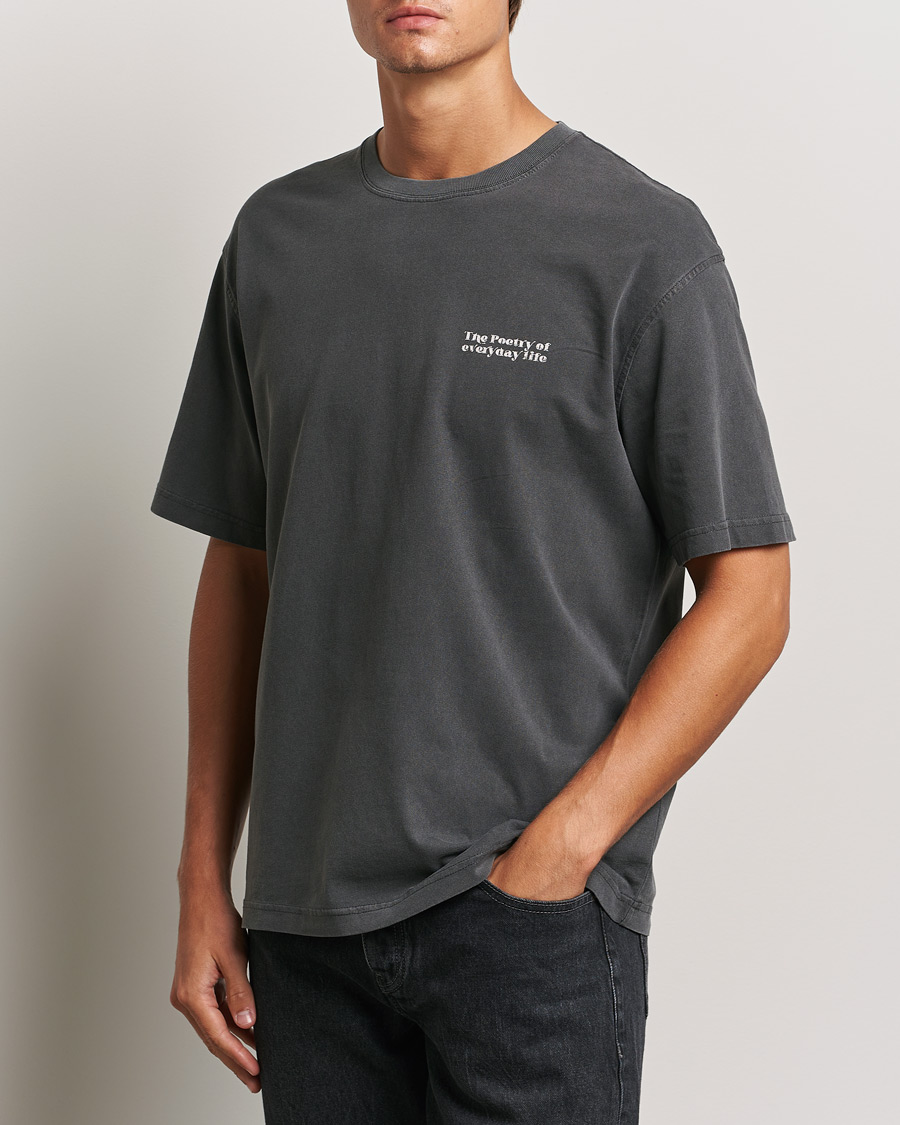 Herre | T-Shirts | Samsøe Samsøe | Poetry Printed T-Shirt Black Zen