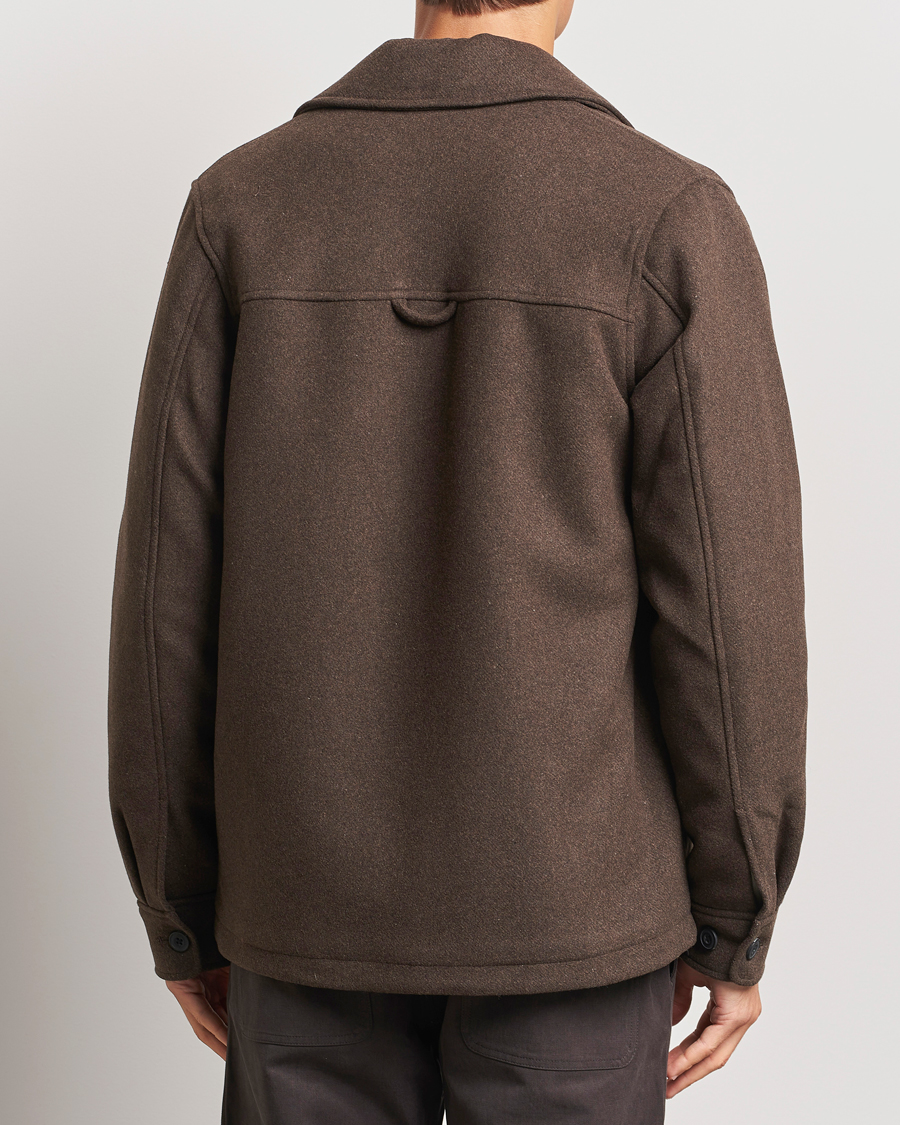 Herre | Jakker | Samsøe Samsøe | Pally Padded Shirt Jacket Chocolate Brown