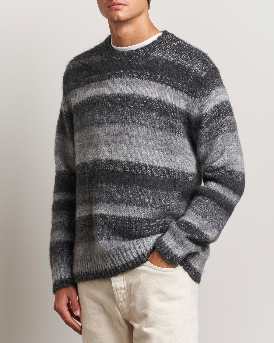 Herre | Gensere | Samsøe Samsøe | Saarin Mohair Striped Sweater Grey