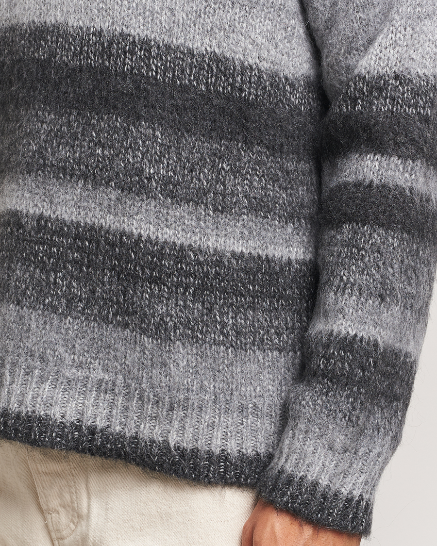 Herre | Gensere | Samsøe Samsøe | Saarin Mohair Striped Sweater Grey