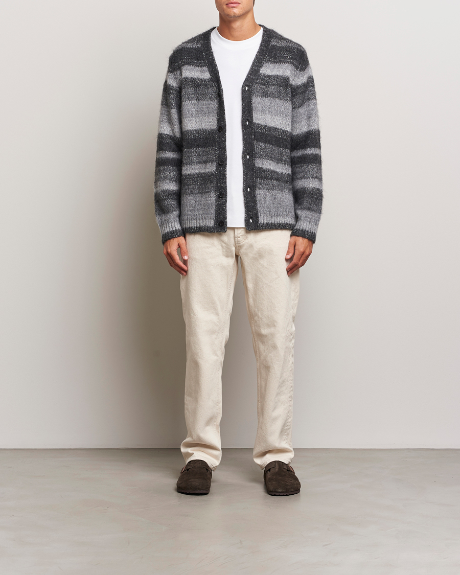 Herre | Gensere | Samsøe Samsøe | Ari Mohair Striped Cardigan Grey
