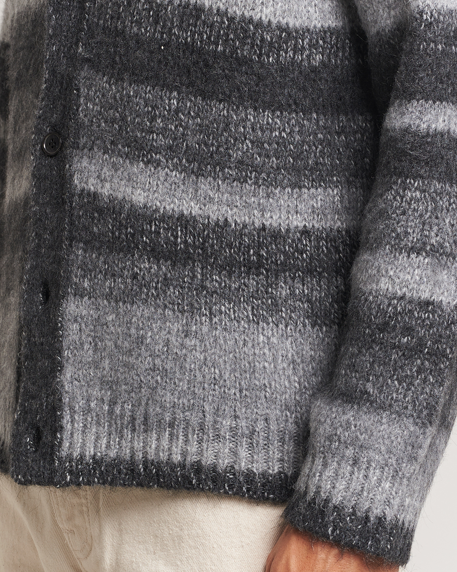 Herre | Gensere | Samsøe Samsøe | Ari Mohair Striped Cardigan Grey