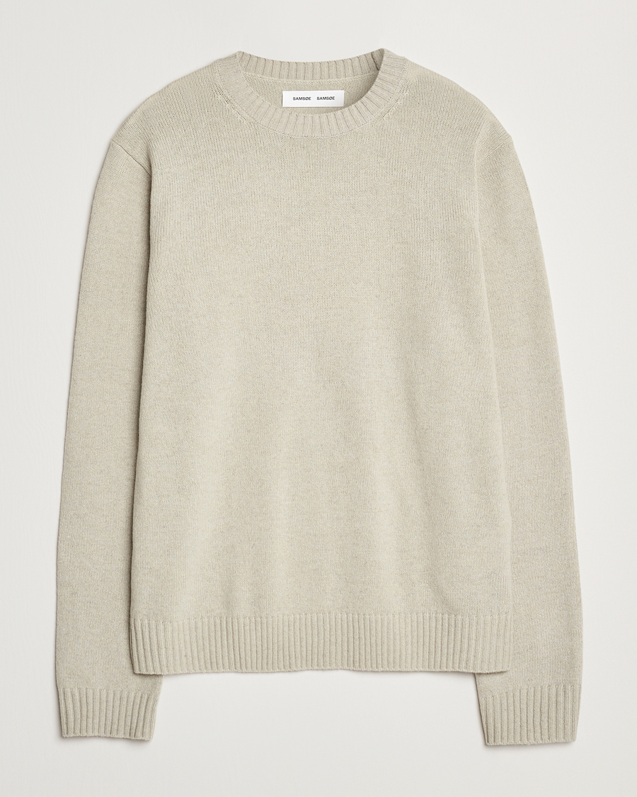 Herre | Gensere | Samsøe Samsøe | Sylli Wool Crew Neck Abbey Stone