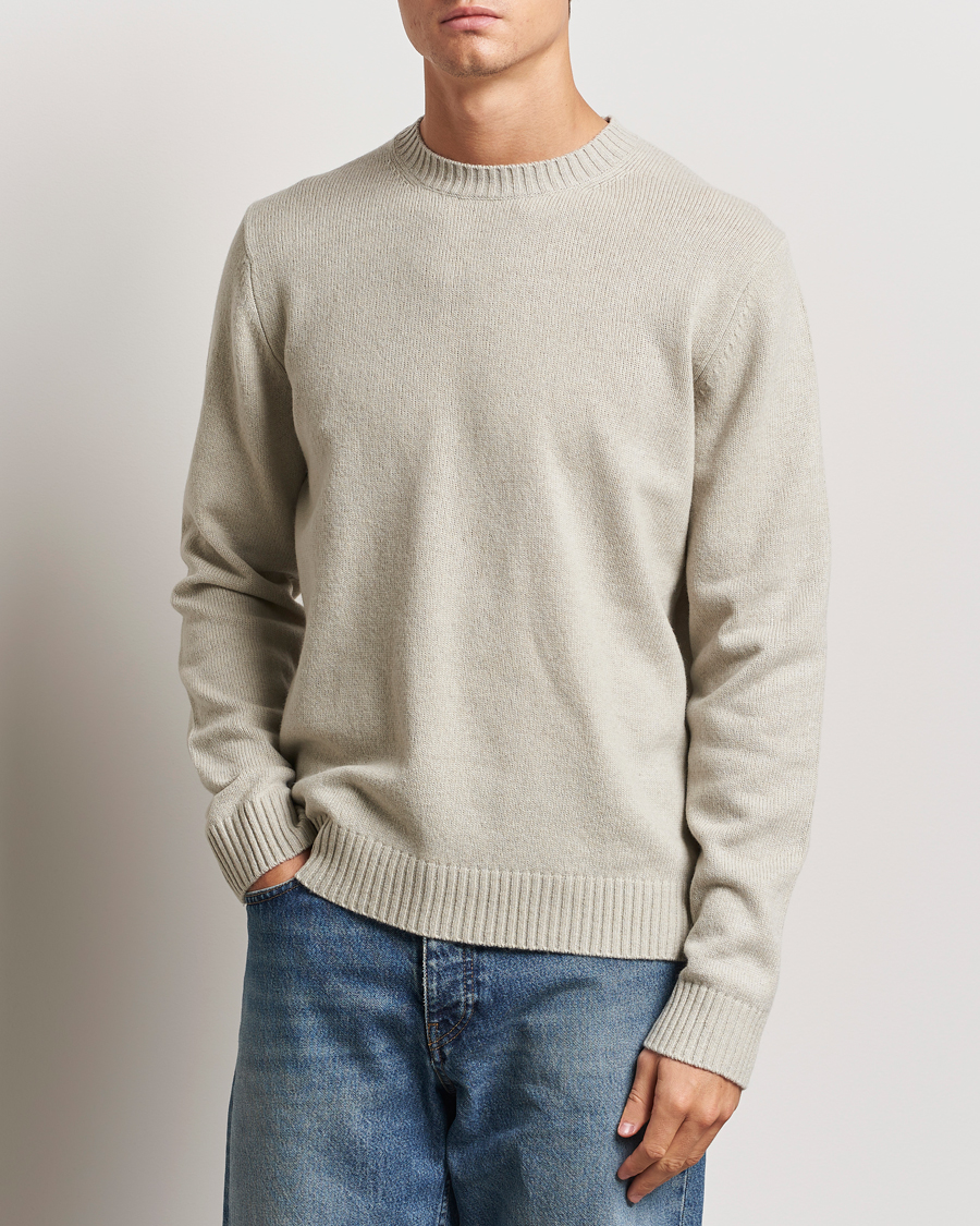 Herre | Gensere | Samsøe Samsøe | Sylli Wool Crew Neck Abbey Stone
