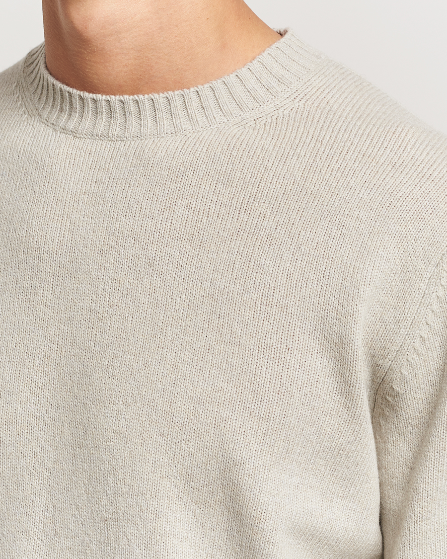 Herre | Gensere | Samsøe Samsøe | Sylli Wool Crew Neck Abbey Stone