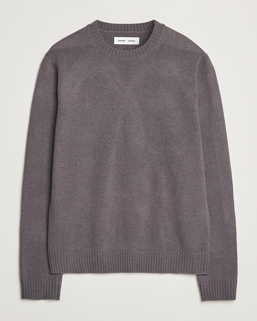 Herre | Gensere | Samsøe Samsøe | Sylli Wool Crew Neck Volcanic Ash