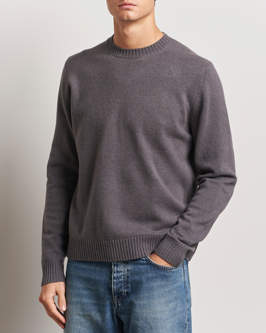 Herre | Gensere | Samsøe Samsøe | Sylli Wool Crew Neck Volcanic Ash