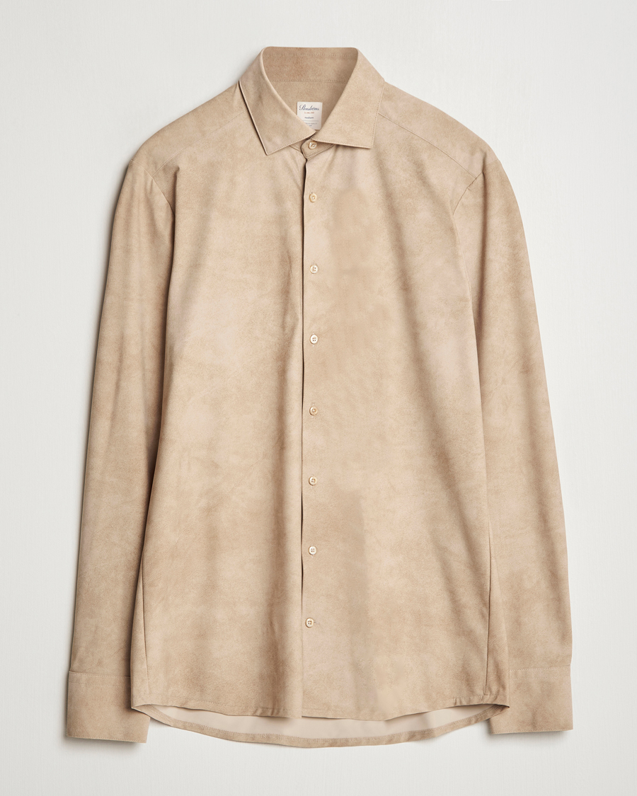 Herre | Skjorter | Stenströms | Slimline 4-Way Stretch Shirt Beige