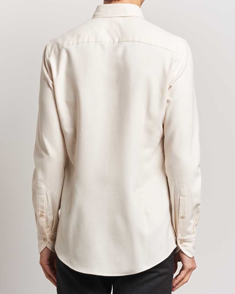 Herre | Skjorter | Stenströms | Slimline Flannel Shirt Beige