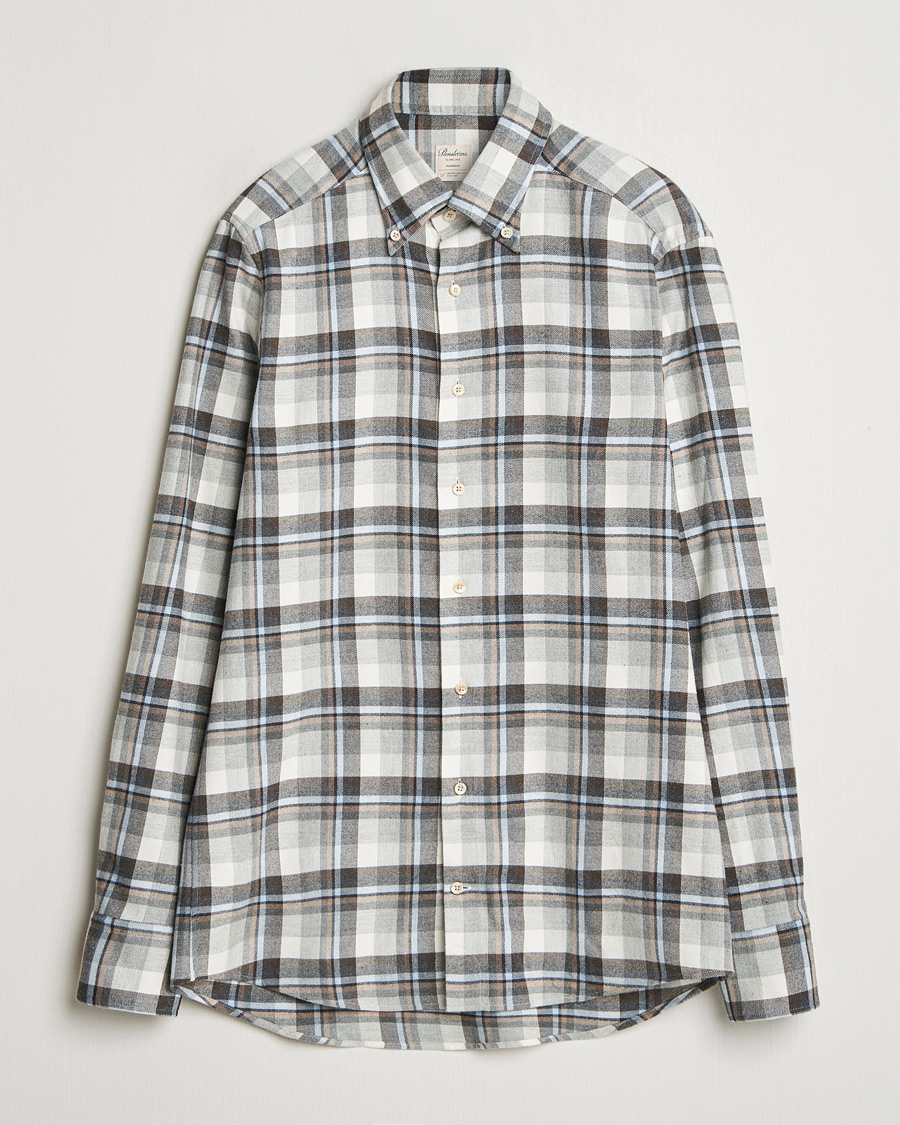 Herre | Skjorter | Stenströms | Slimline Flannel Checked Shirt Multi