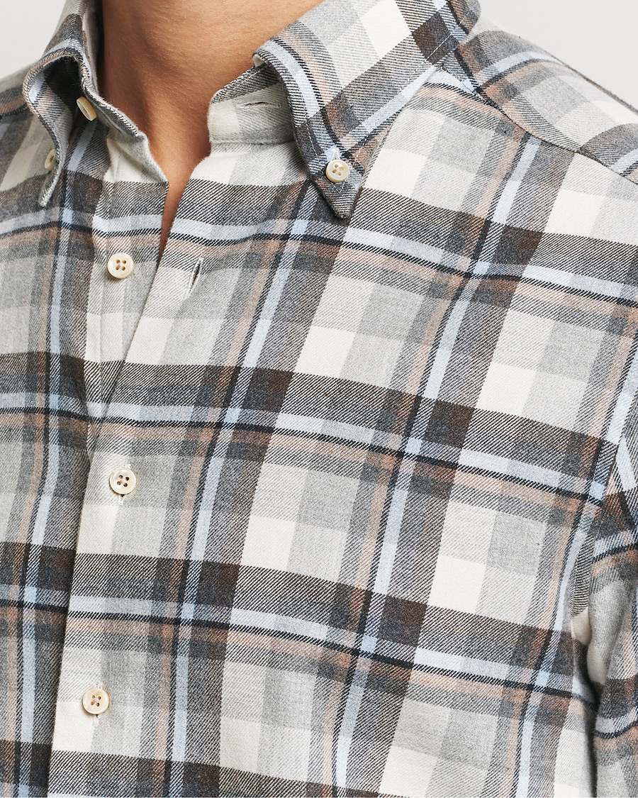Herre | Skjorter | Stenströms | Slimline Flannel Checked Shirt Multi